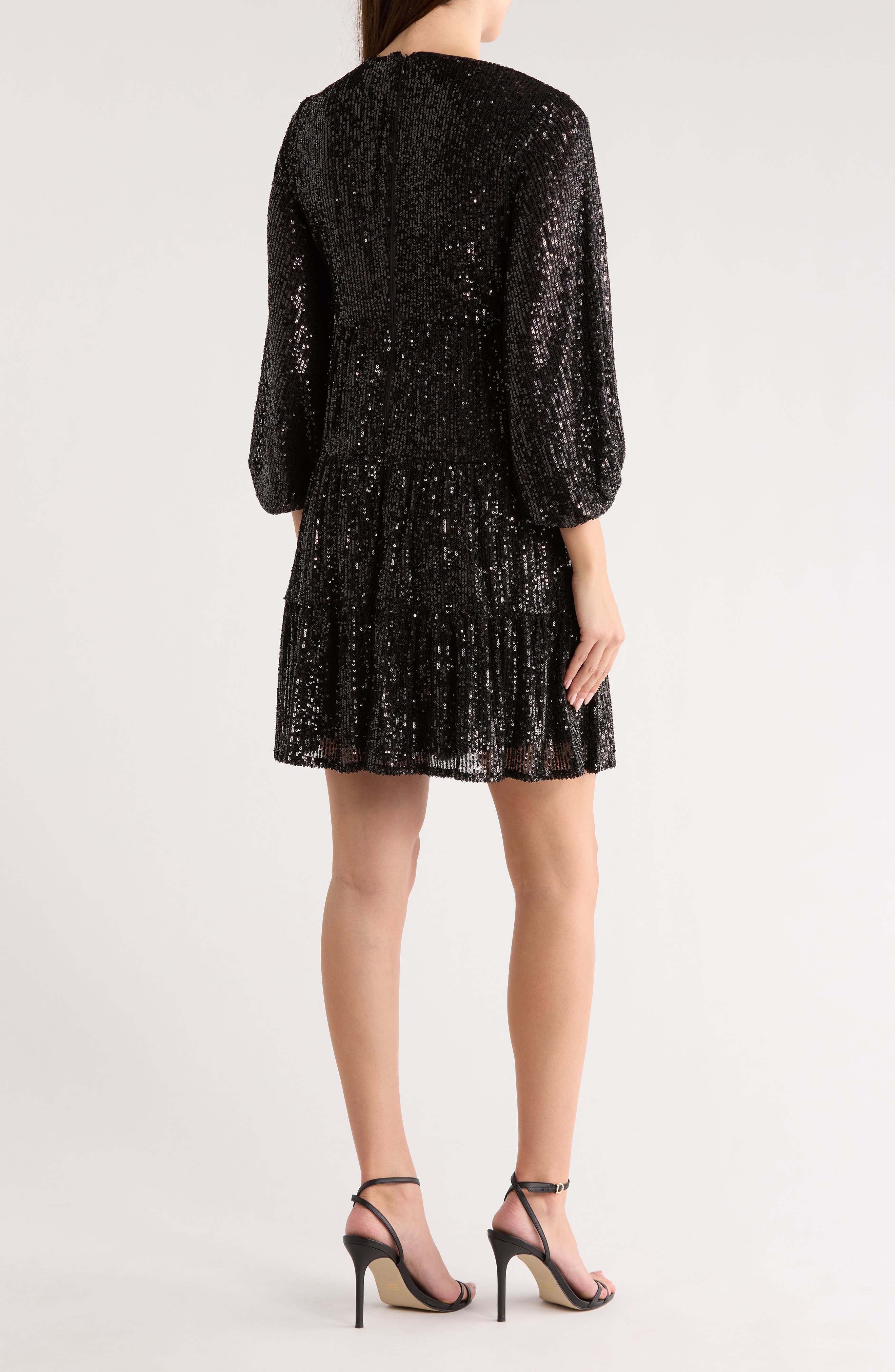 Sequin Tiered Cocktail Dress - image 2