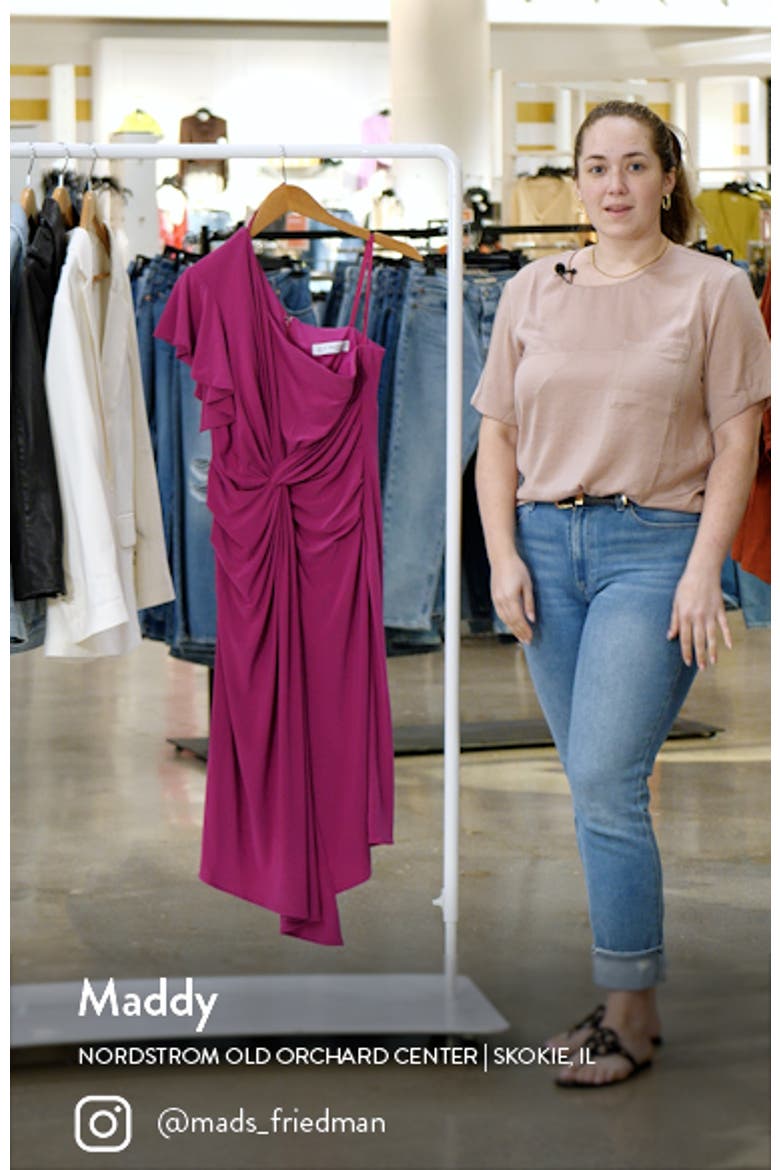 One-Shoulder Jersey Midi Dress video