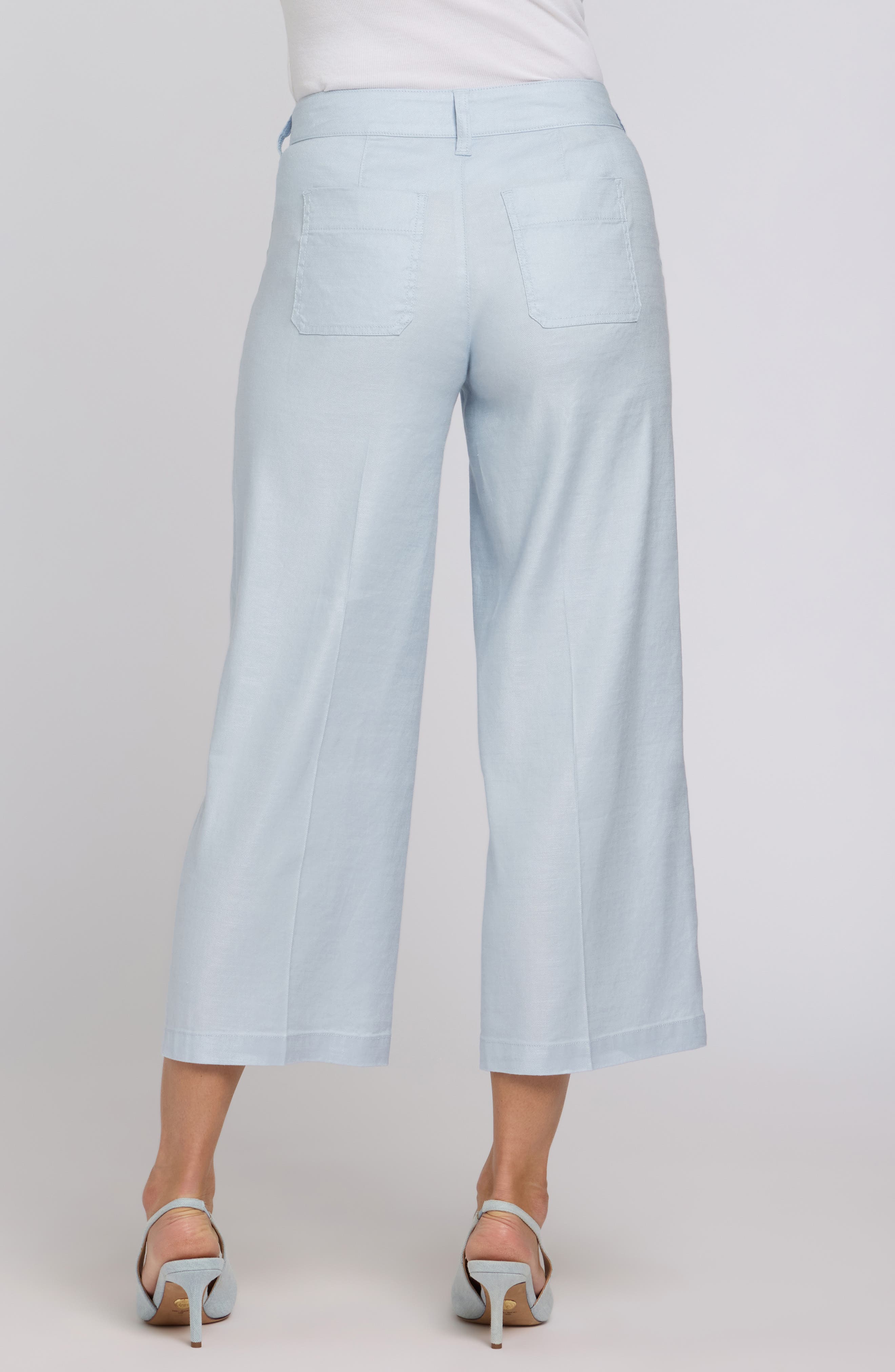 Женские NYDJ Wide Leg Crop Linen Blend Pants — фото 2