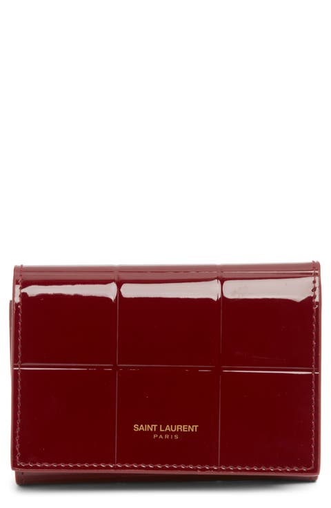 Patent Leather Trifold Wallet