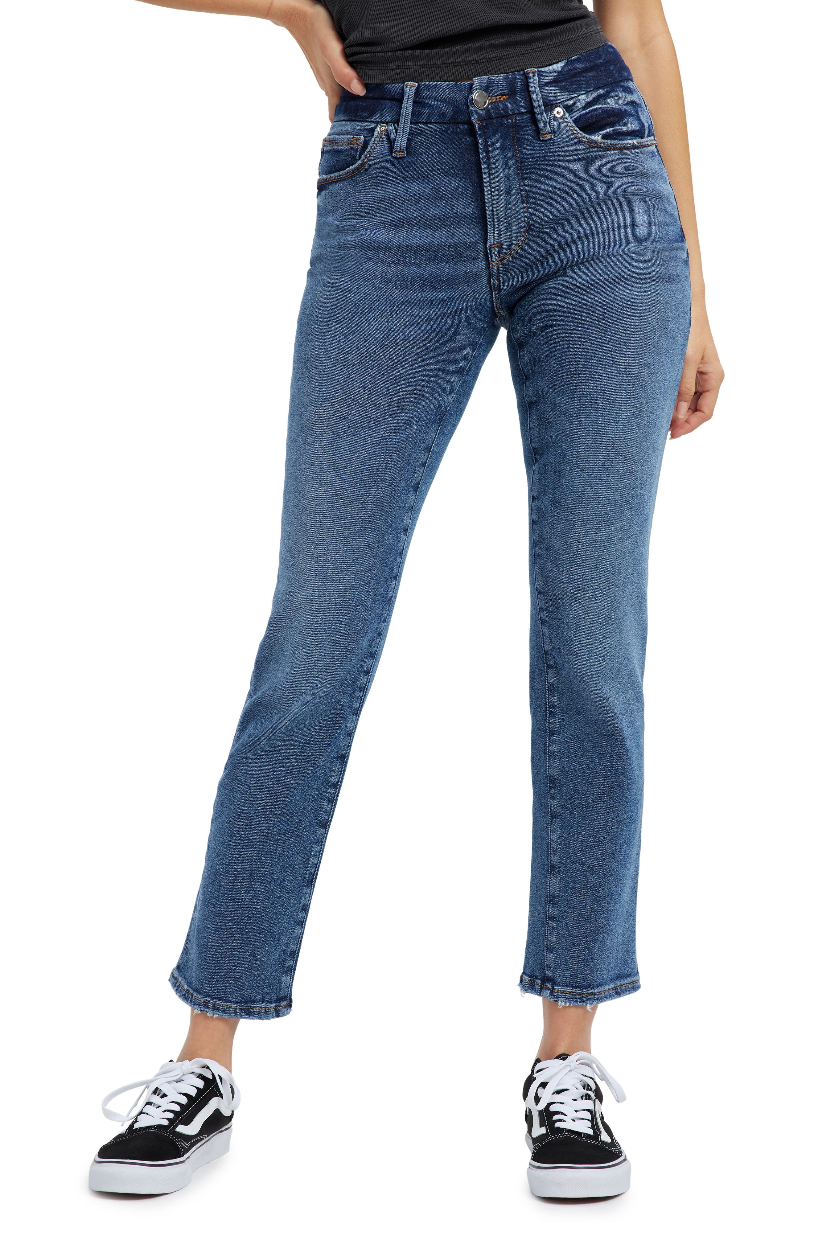 Good American Good Legs Straight Leg Jeans (Women) | Nordstromrack