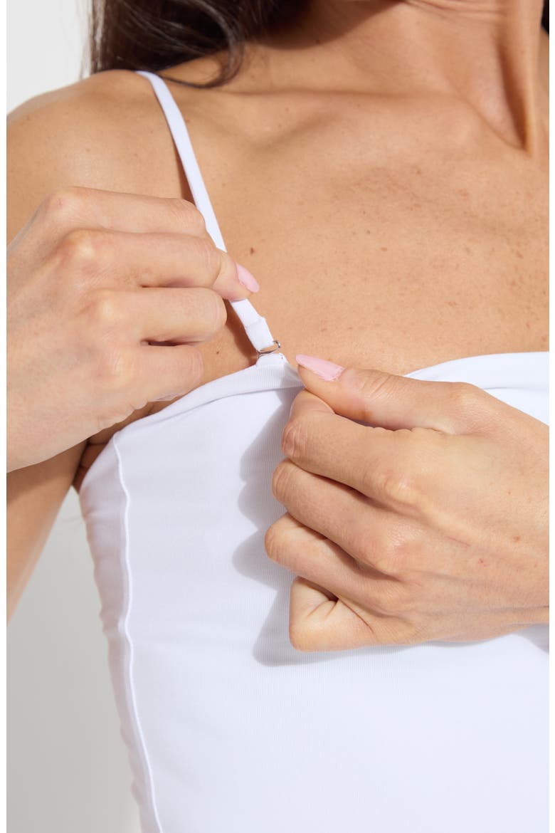 Paolina Bandeau Top, Alternate, color, WHITE