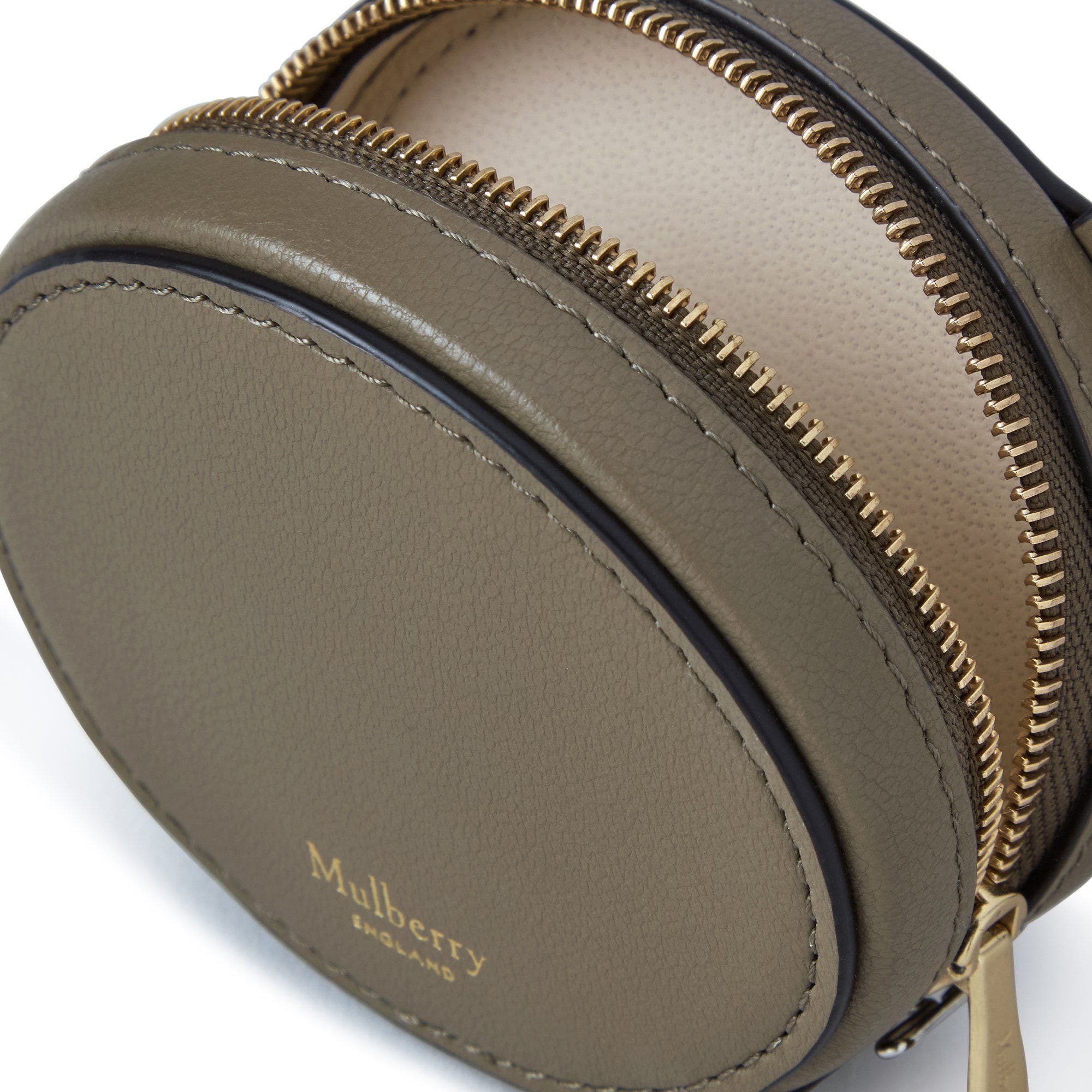 Mulberry Zipped Case Keyring, Alternate, color, Linen Green