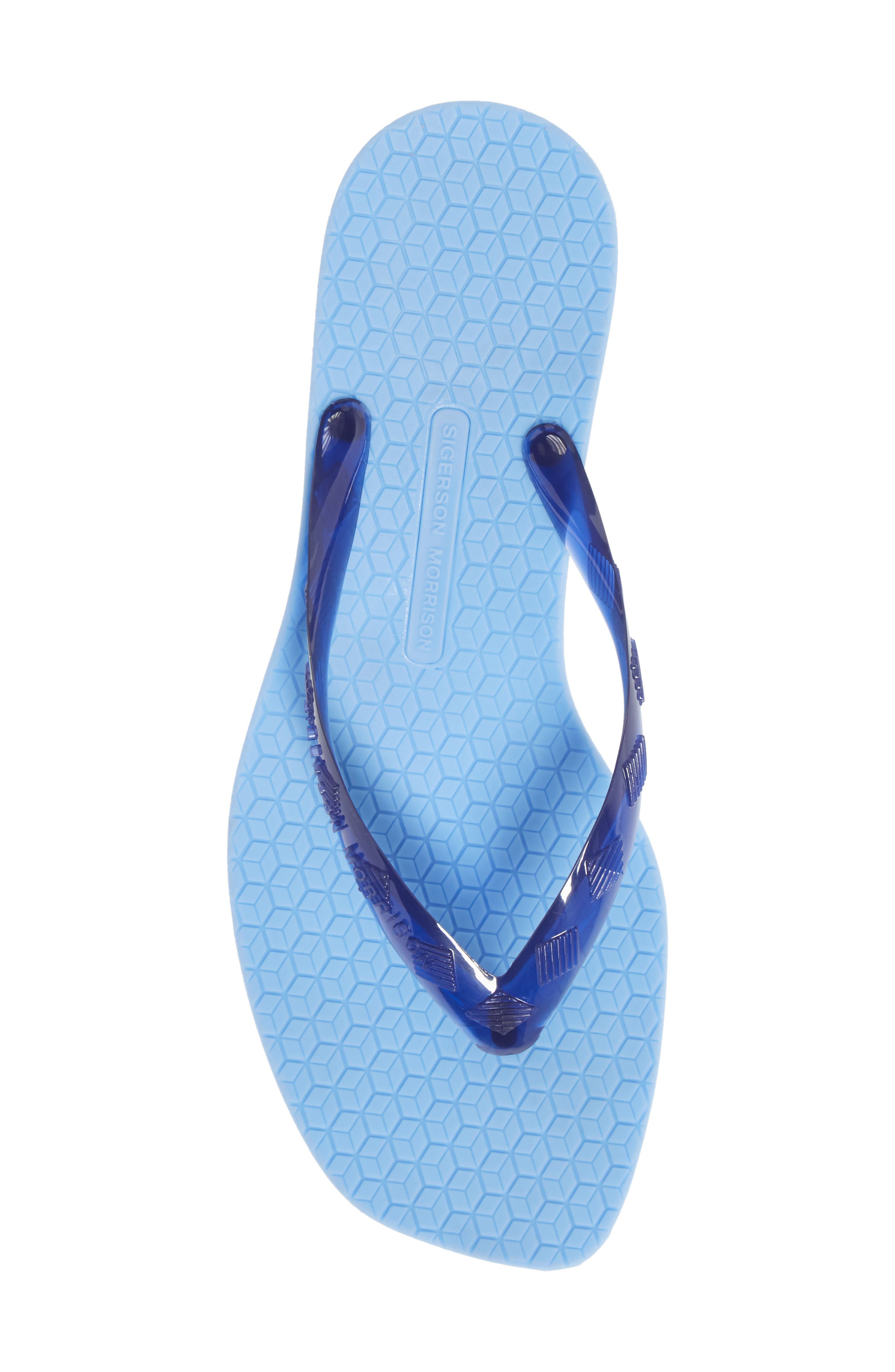 Iconic Kitten Heel Flip Flop, Alternate, color, LIGHT BLUE/ DARK BLUE