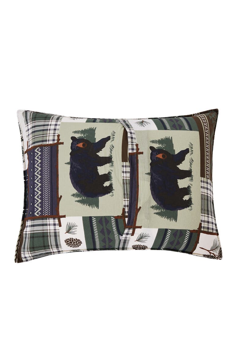 Greenstone Pines Bedding Quilt Set, Alternate, color, Brown
