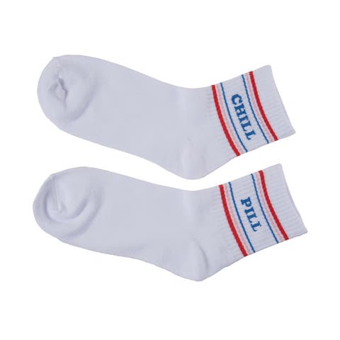 Chill/Pill Socks Cotton White