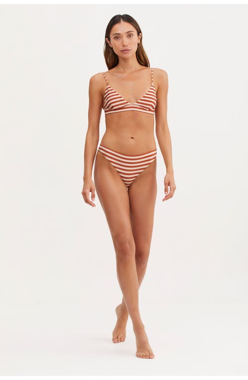 Au Naturel By Gottex Timeless Chic Mila Wide Band Triangle Bikini Top In Red