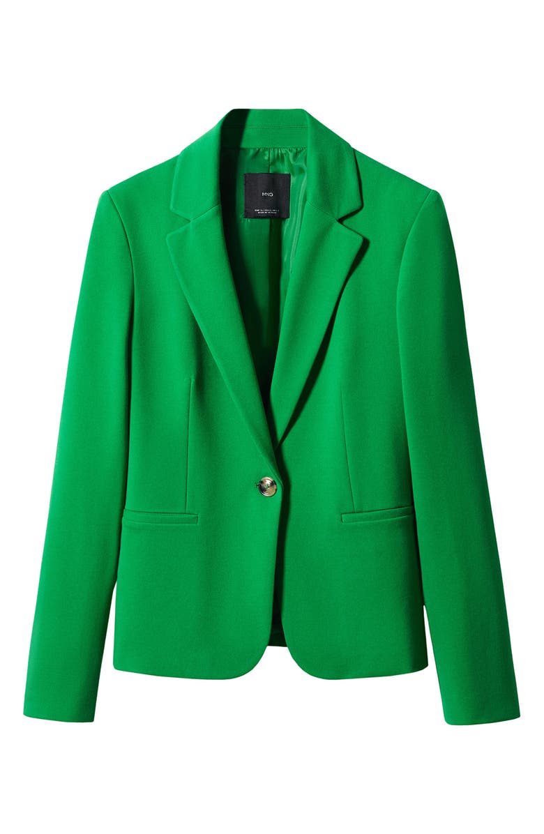 MANGO Fitted Knit Blazer, Alternate, color,
