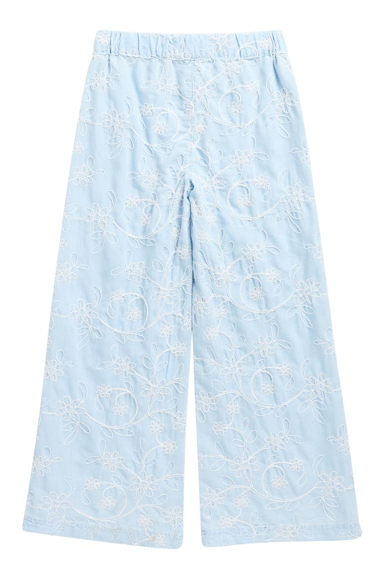 Kids' Embroidered Beach Pants, Alternate, color, LIGHT INDIGO