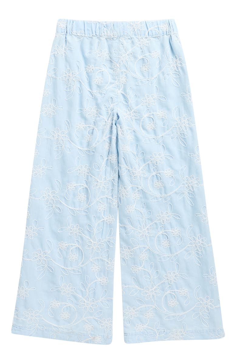 Tractr Kids' Embroidered Beach Pants, Alternate, color, Light Indigo