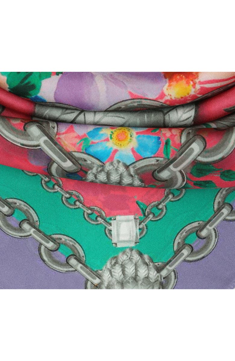 Kurt Geiger London Chain Print Large Square Scarf, Alternate, color,