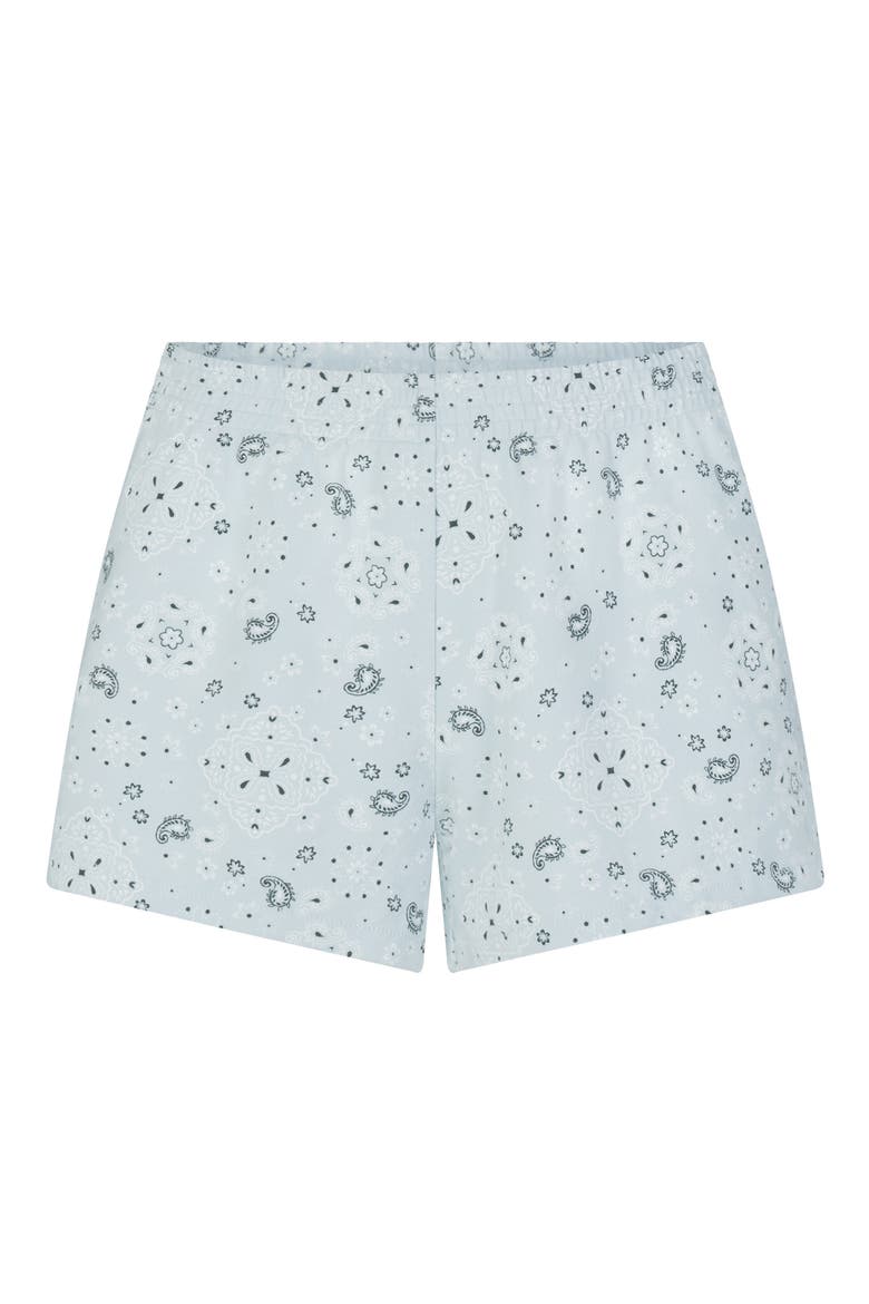 Stretch Cotton Jersey Shorts, Alternate, color, POWDER BLUE BANDANA