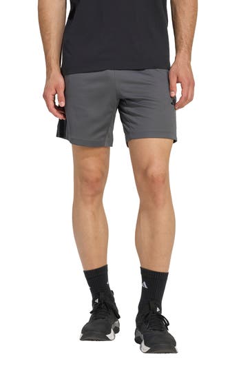 Adidas Originals Adidas Essentials 3-stripes Shorts In Grey Five/ Black