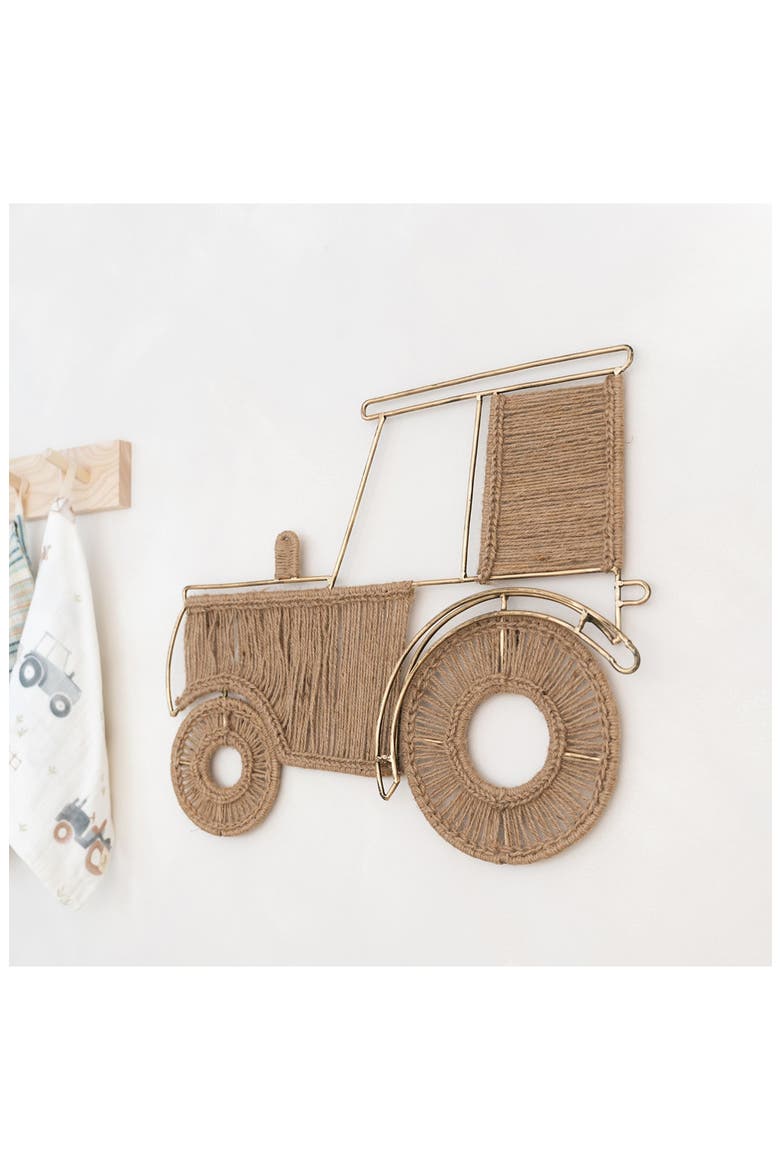 Tractor Jute Wall Decor, Alternate, color, BEIGE