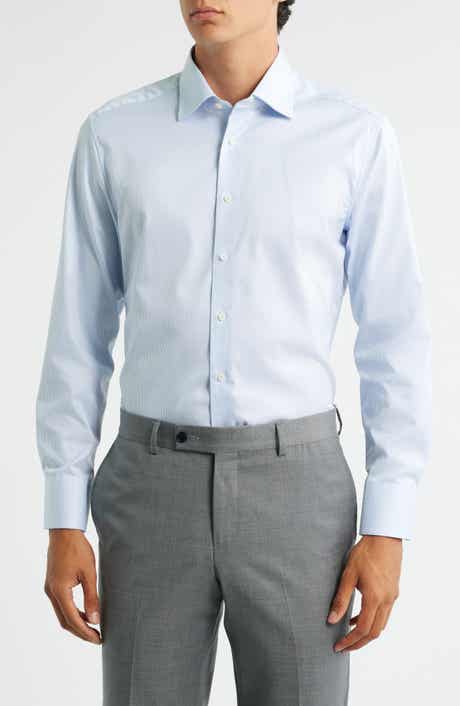 Luxury Slim Fit Micro Stripe Non-Iron Dress Shirt