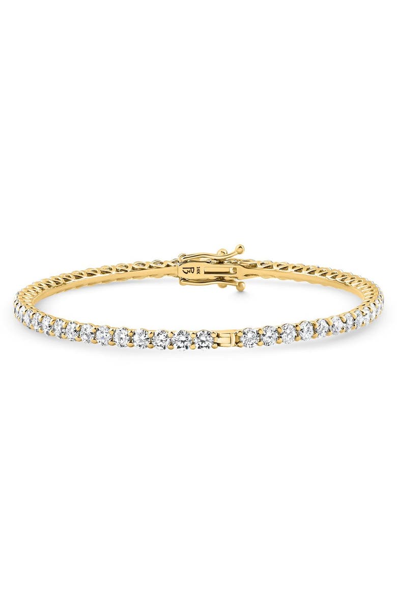 6Ct Diamond Hinged Bangle Bracelet 14k Gold Lab Grown 7", Alternate, color, 14k Yellow Gold
