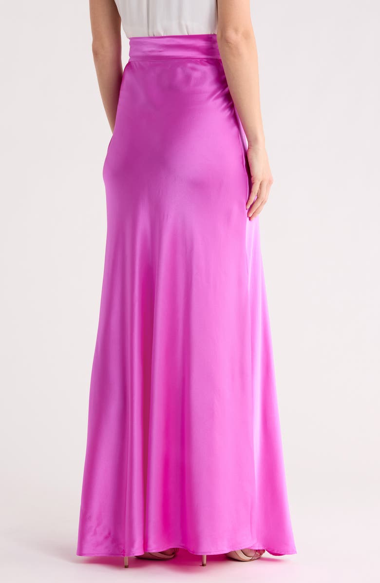 L'AGENCE Ryker Bias Cut Silk Maxi Skirt, Alternate, color, Bright Purple