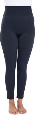 MUK LUKS Fleece Lined Leggings - 4" Waistband