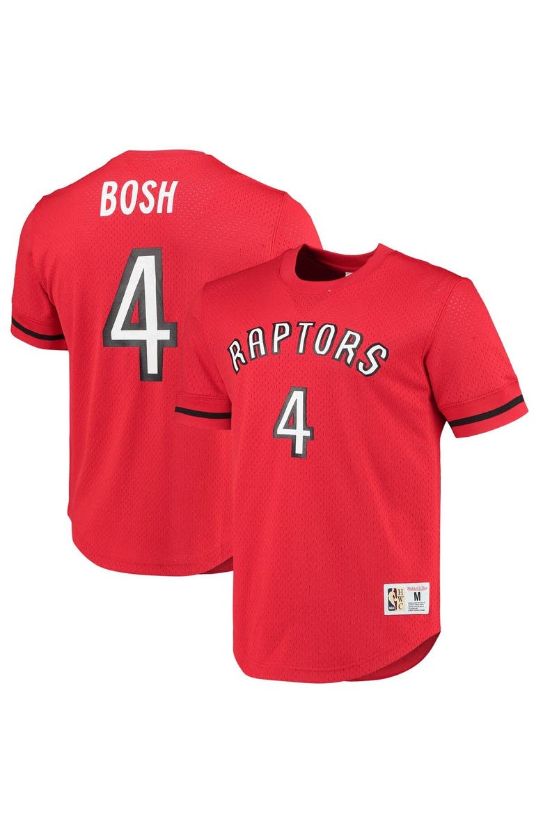 Mitchell & Ness Men's Mitchell & Ness Chris Bosh Red Toronto Raptors 2003 Mesh Name & Number T-Shirt, Main, color, 