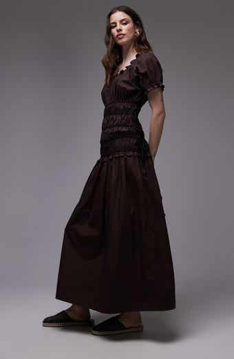 Topshop Shirred Bodice Maxi Dress