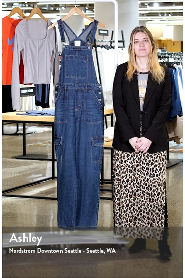 Baggy Denim Cargo Overalls video