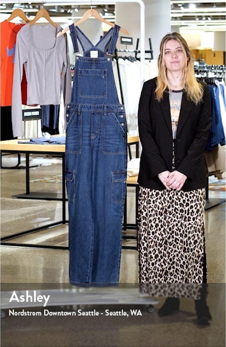 Baggy Denim Cargo Overalls, sales video thumbnail