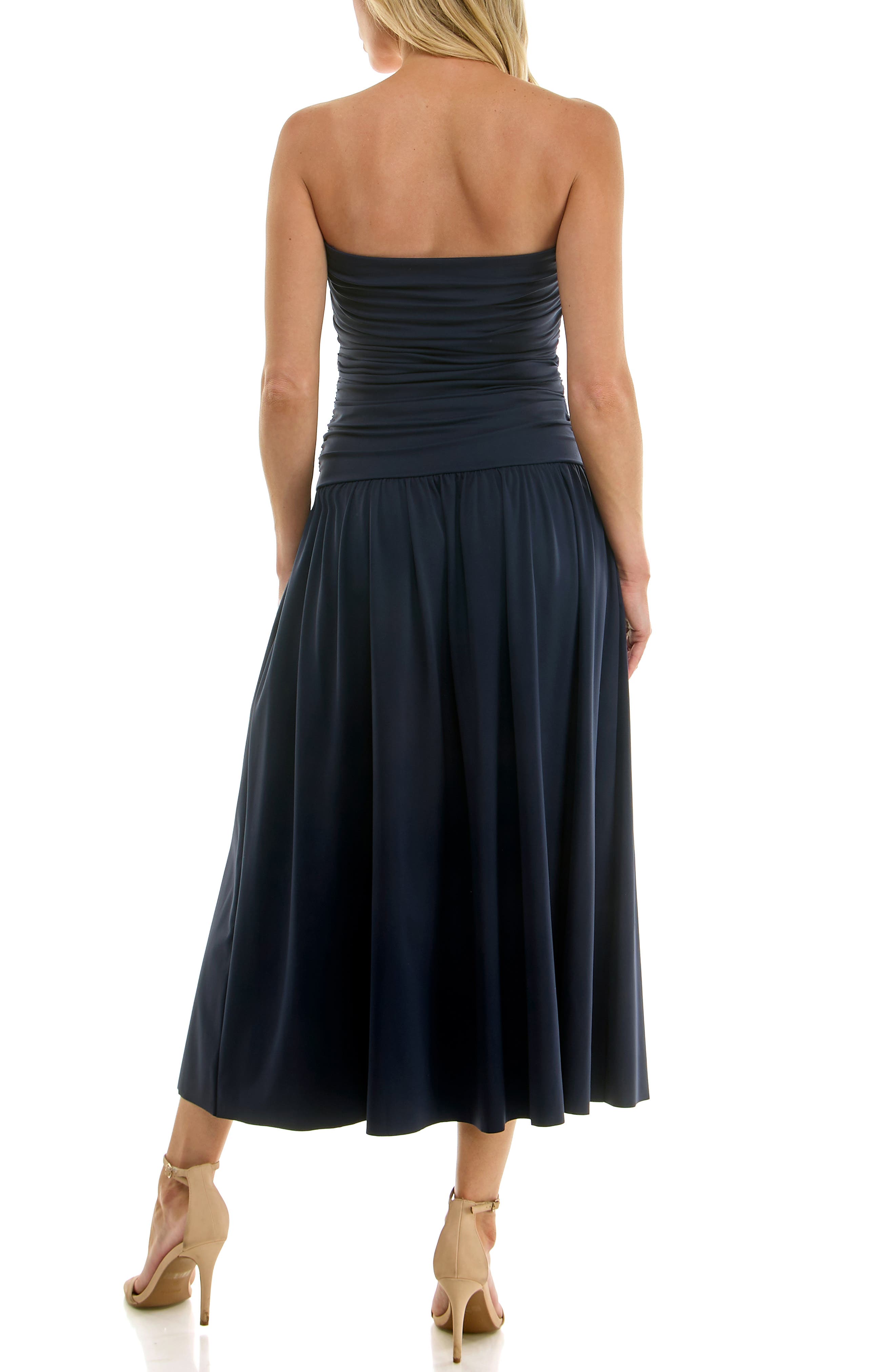 Ruched Bodice Strapless Dress - image 2