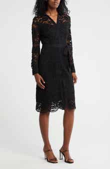 Nanette Lepore Belted Lace Shirtdress