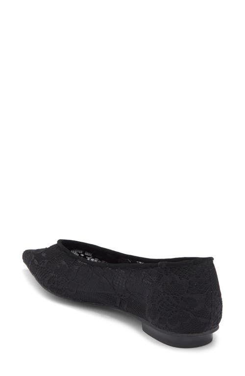 Rebecca Minkoff Lace Pointed Toe Ballet Flat In Black