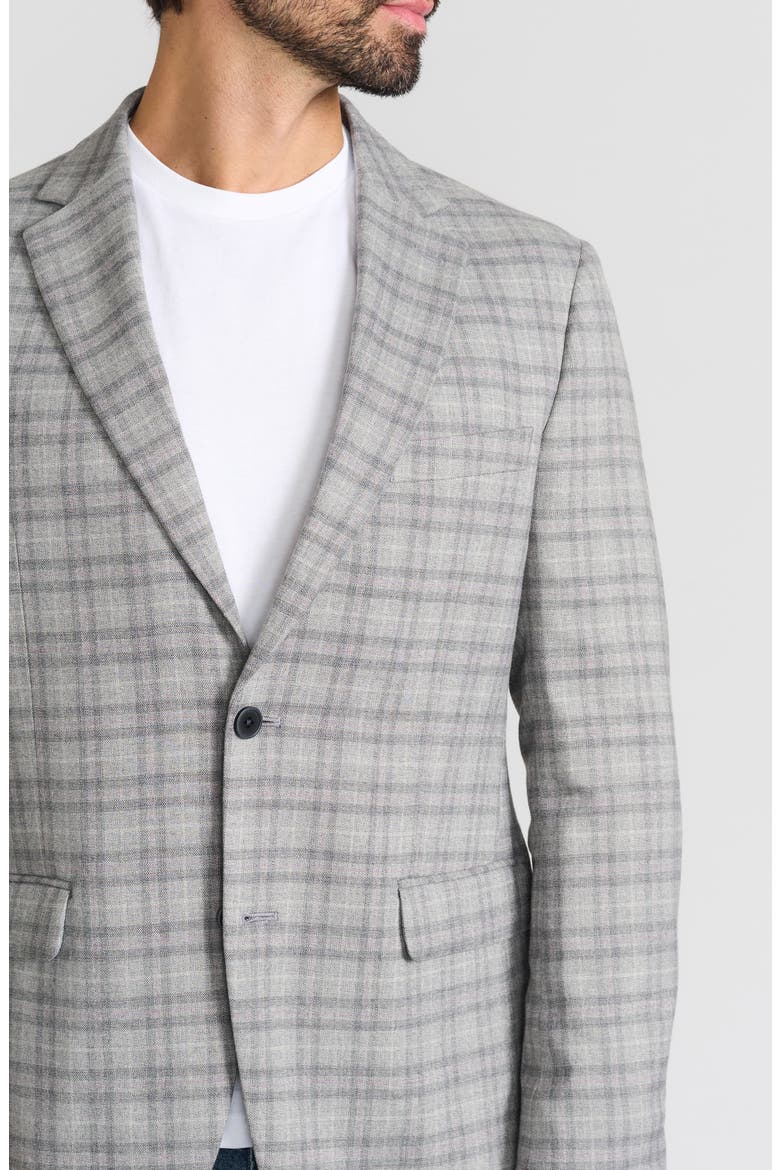 Windowpane Sport Coat, Alternate, color, GREY