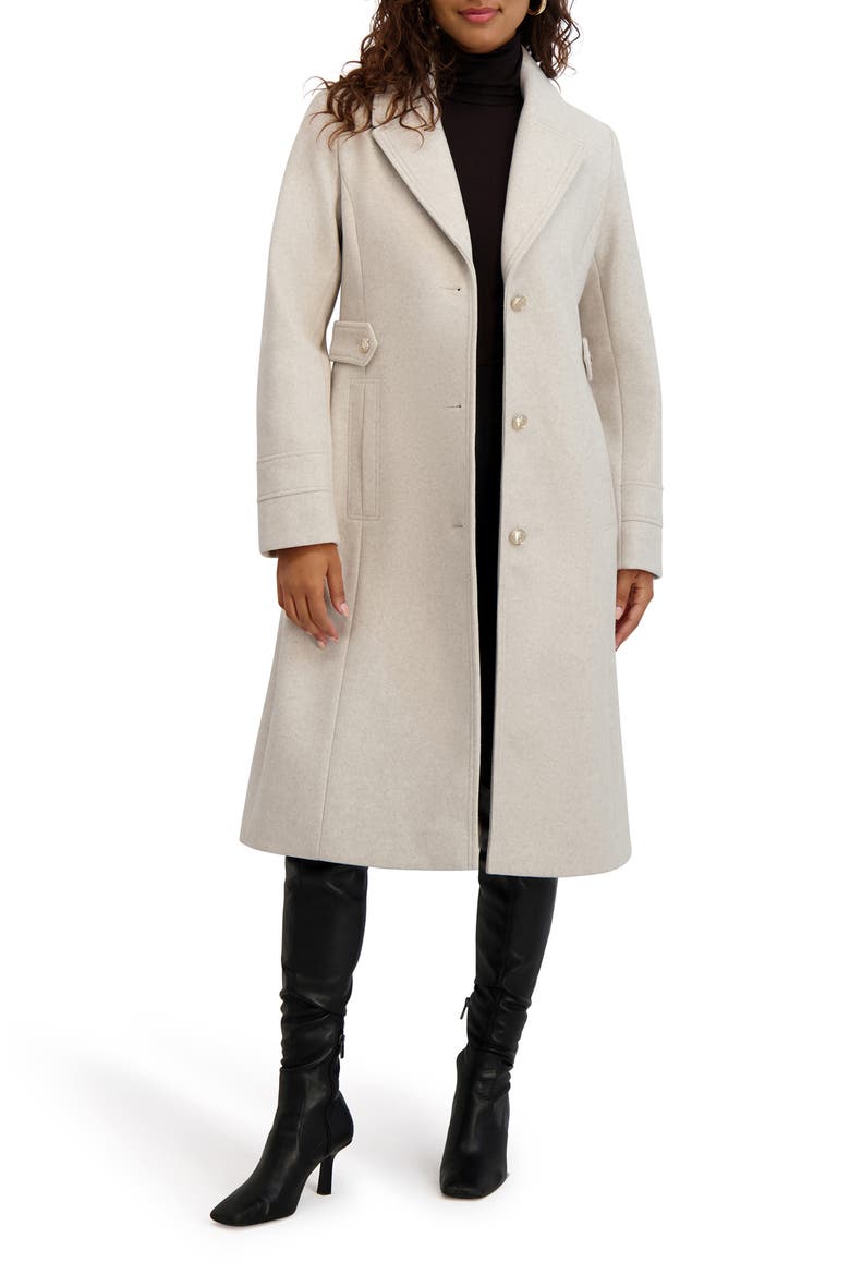 Belt Detail Coat, Main, color, OATMEAL HEATHER