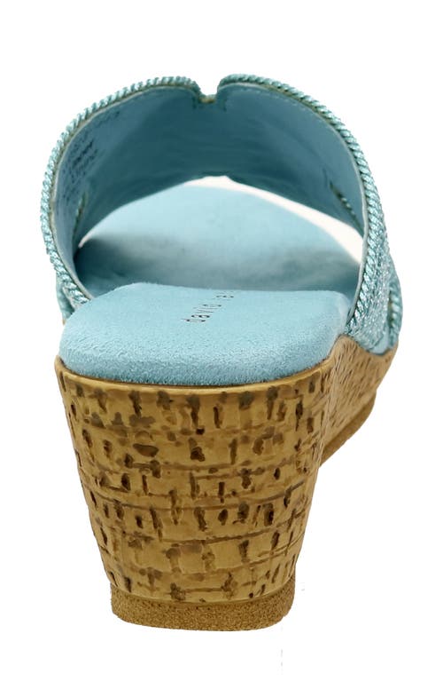 David Tate Vibe Wedge Slide Sandal In Sky