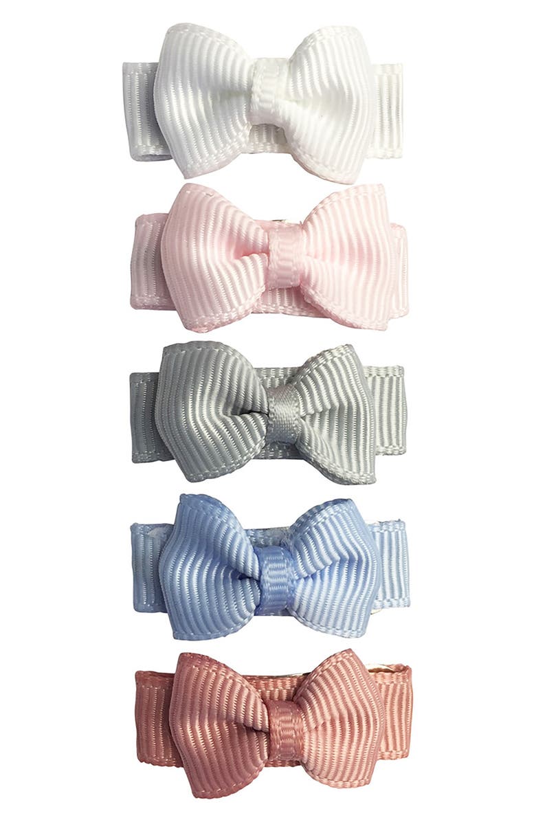 BABY WISP 5-Pack Clip-On Hair Bows, Main, color,