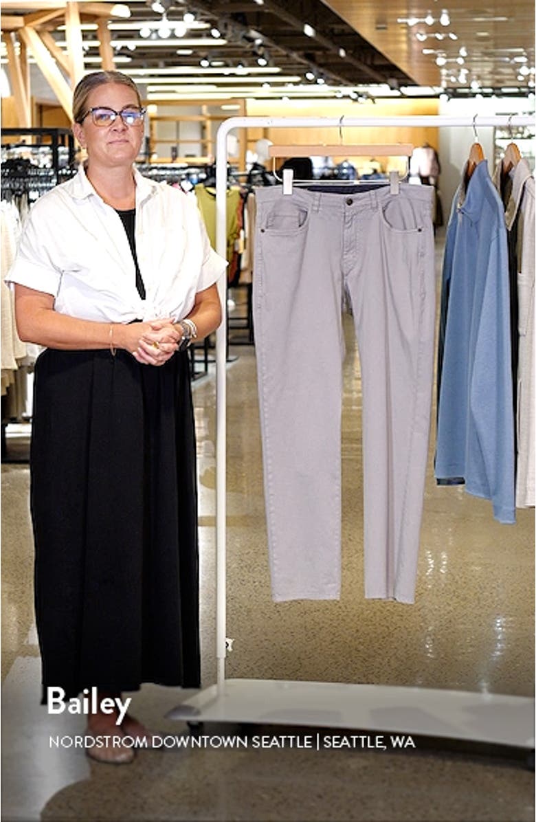 Straight Leg Stretch Pima Cotton Pants, sales video thumbnail