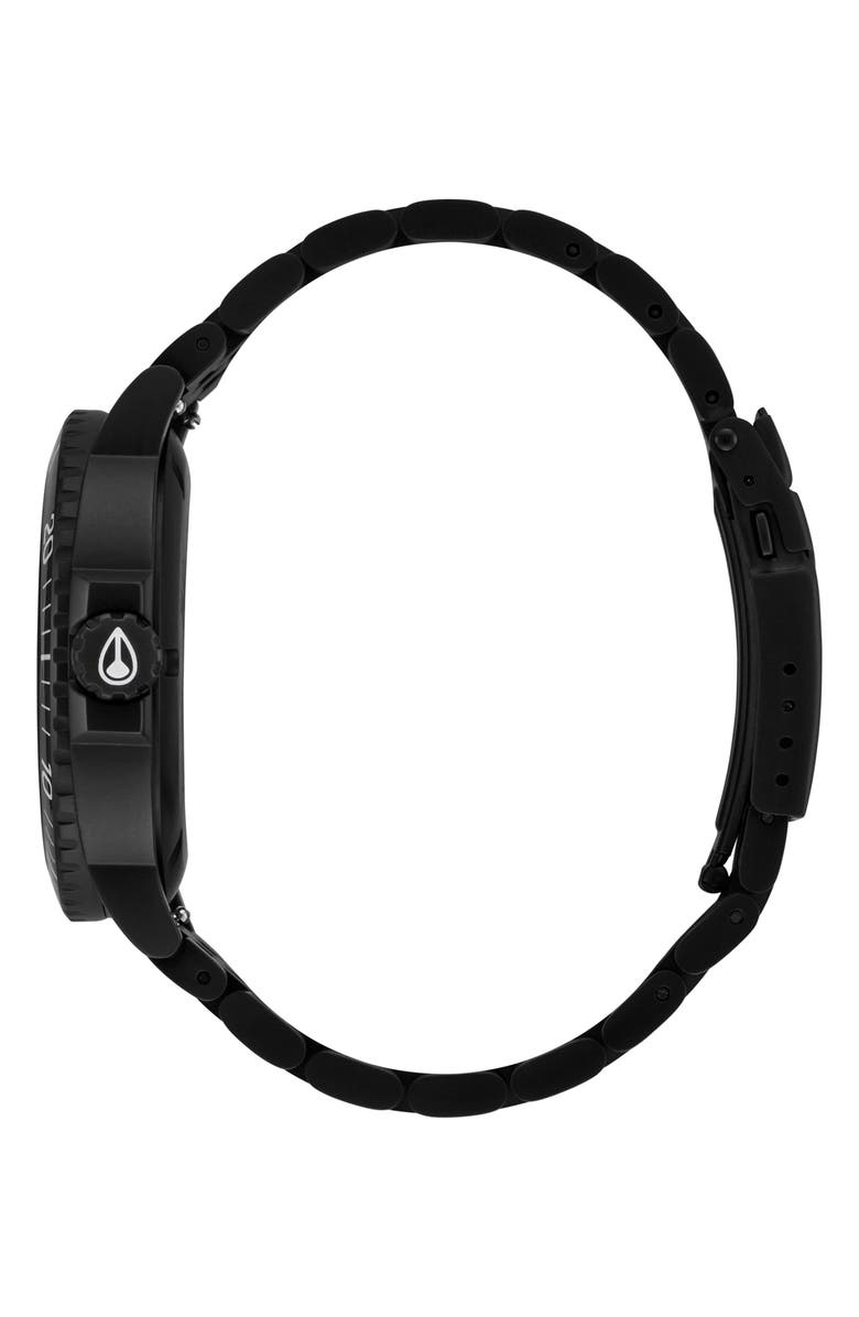 Nixon The Stinger Dive Bracelet Watch, 44mm, Alternate, color, All Matte Black / Black