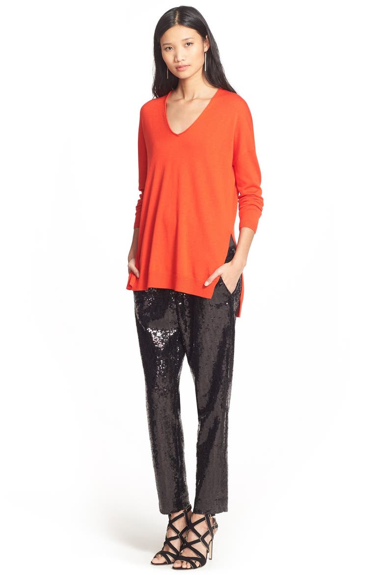 Sequin Pants, Alternate, color, BLACK