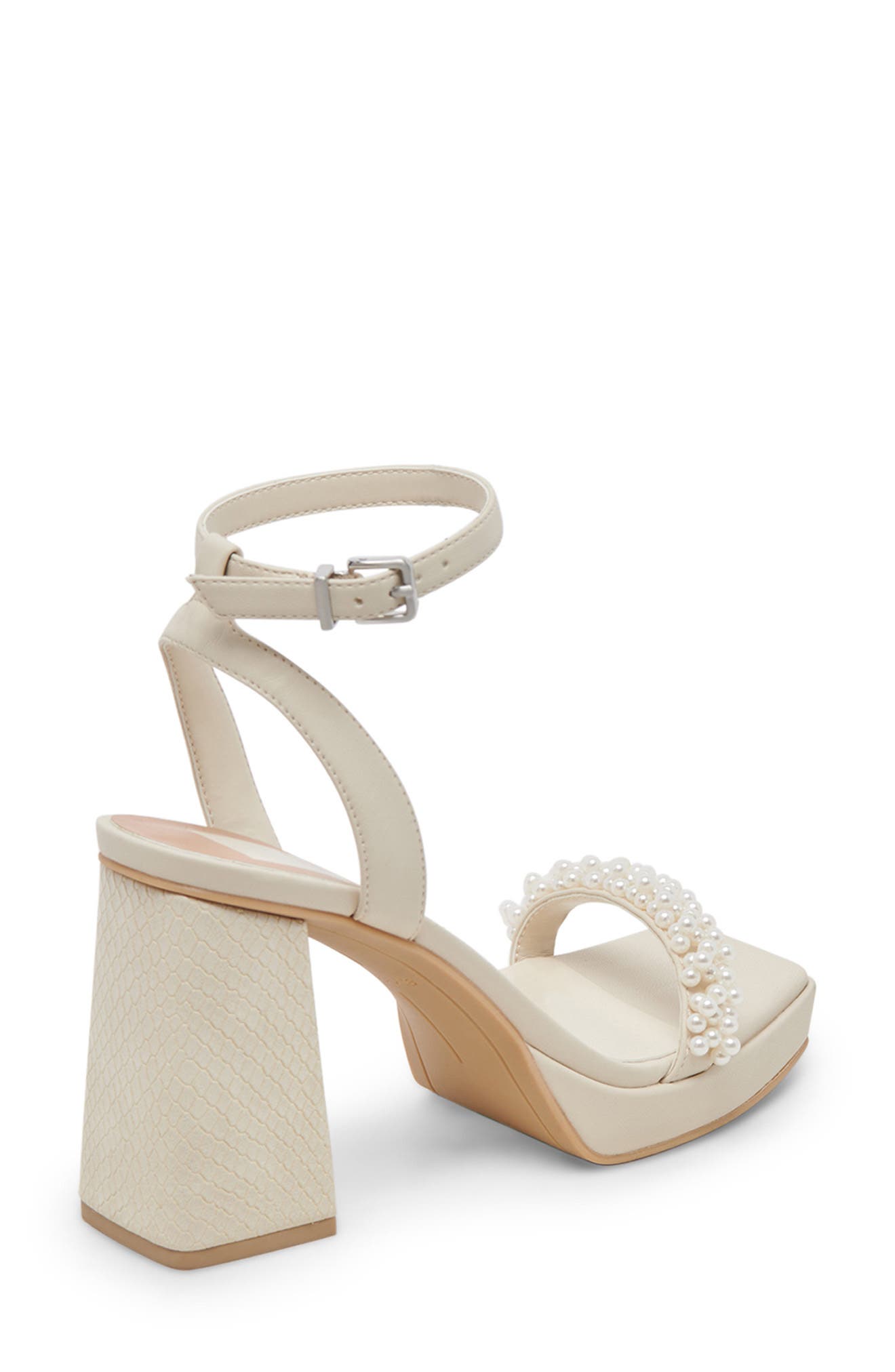 Dolce Vita Adilyn Imitation Pearl Platform Sandal, Alternate, color, Vanilla Pearls
