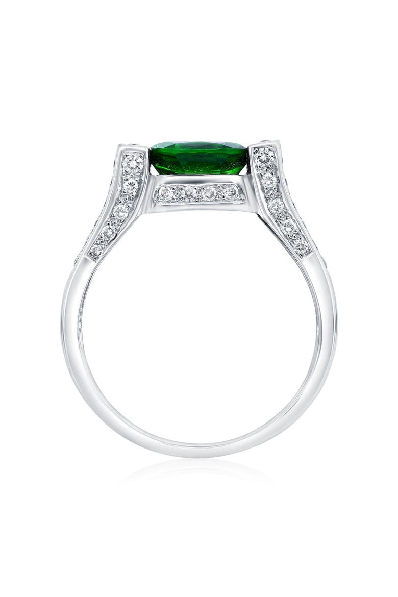 14K Gold Green Tourmaline & Diamond Ring, Alternate, color, Green