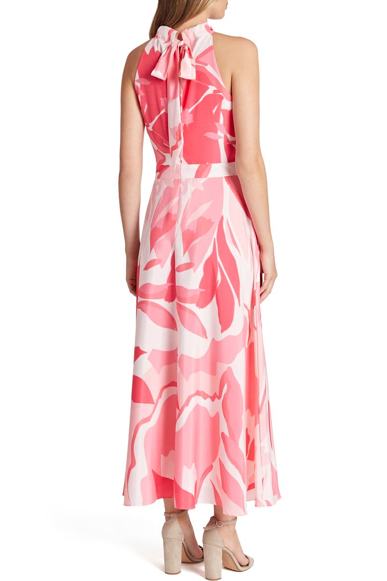 Printed Halter Maxi Dress, Alternate, color, PINK SWIRL