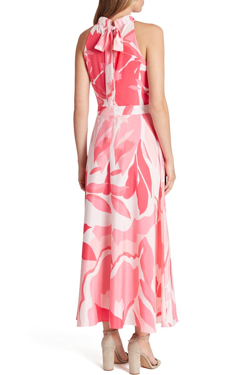 Tahari Printed Halter Maxi Dress, Alternate, color,