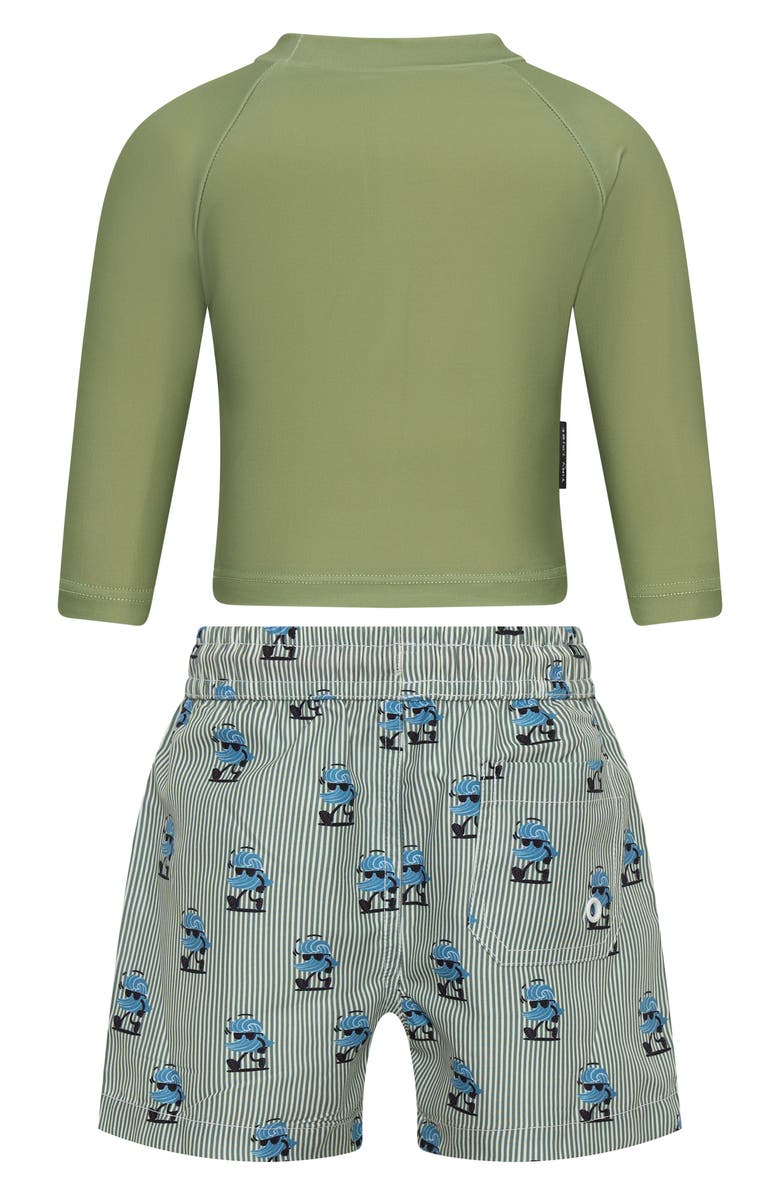 TINY TRIBE Wave Core Two-Piece Rashguard Swimsuit, Alternate, color, 