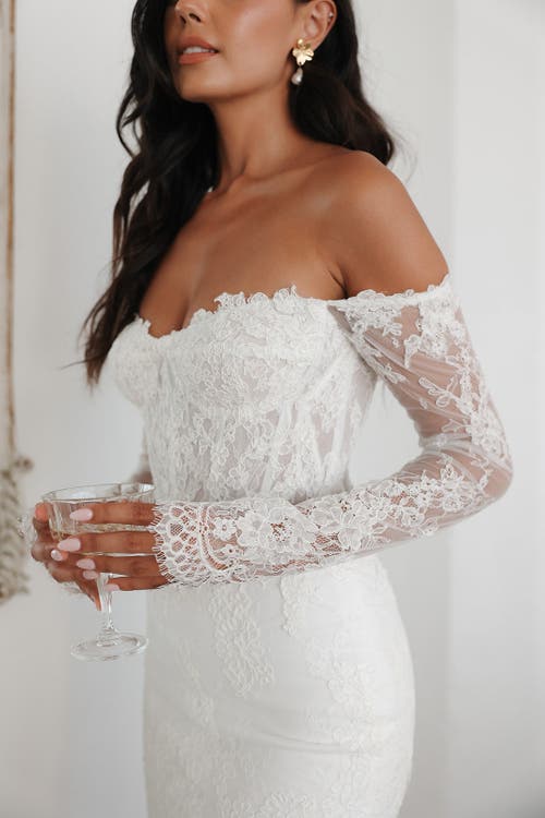 Untamed Petals Madeline Mini Dress In White