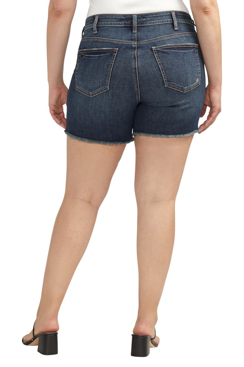 Suki Luxe Stretch Cutoff Denim Shorts, Alternate, color, INDIGO