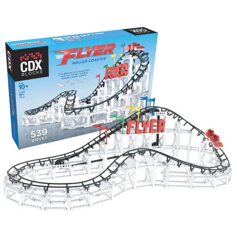 Flyer 524 Pieces, Building Brick Set, Gravity Powered Roller Coaster