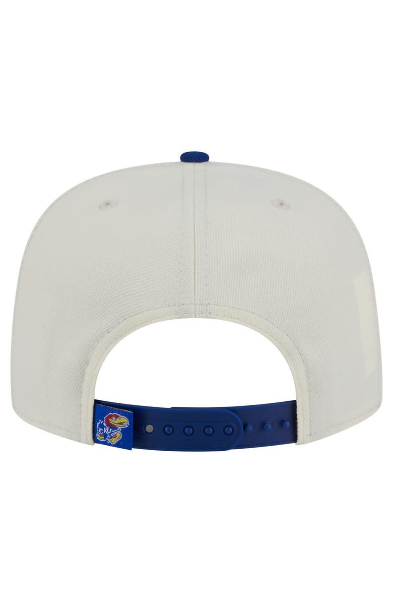 New Era Men's New Era White Kansas Jayhawks Collegiate 9FIFTY A-Frame Snapback Hat, Alternate, color, White