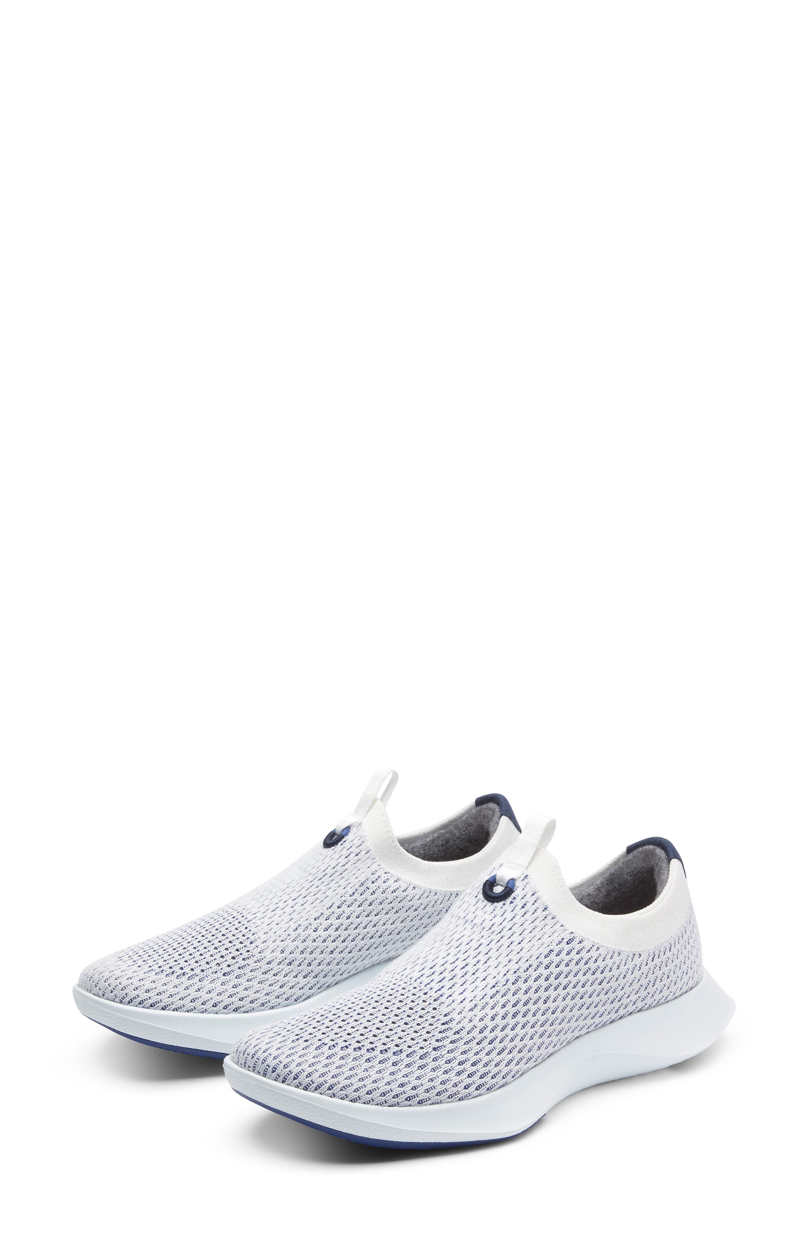 Allbirds Tree Dasher Relay Slip-On Sneaker, Alternate, color, Blizzard/ Hazy Cobalt