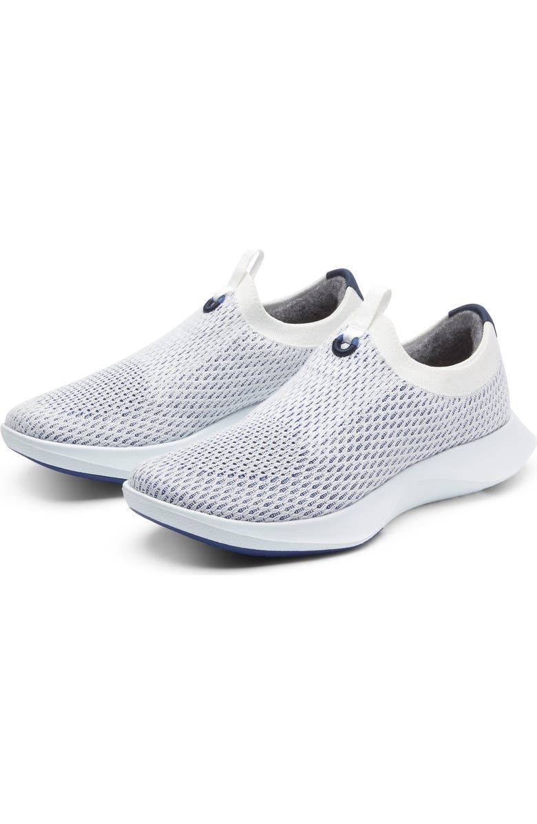 Allbirds Tree Dasher Relay Slip-On Sneaker, Alternate, color, Blizzard/ Hazy Cobalt