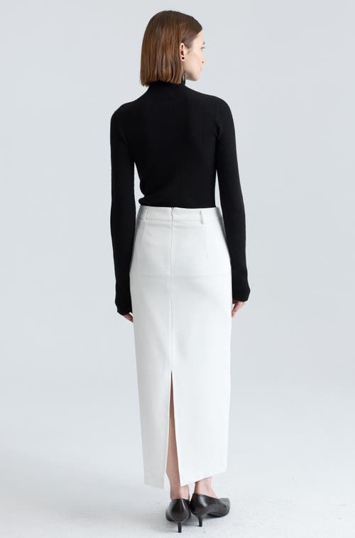 Almina Concept Slim Ribbed Turtleneck In Black