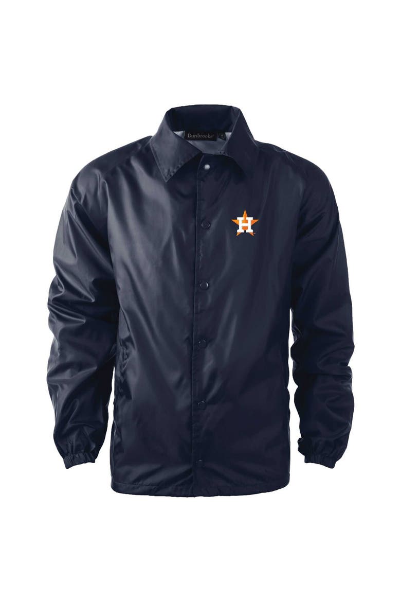Men's Dunbrooke  Navy Houston Astros Coach's Raglan Full-Snap Windbreaker Jacket, Alternate, color, Navy