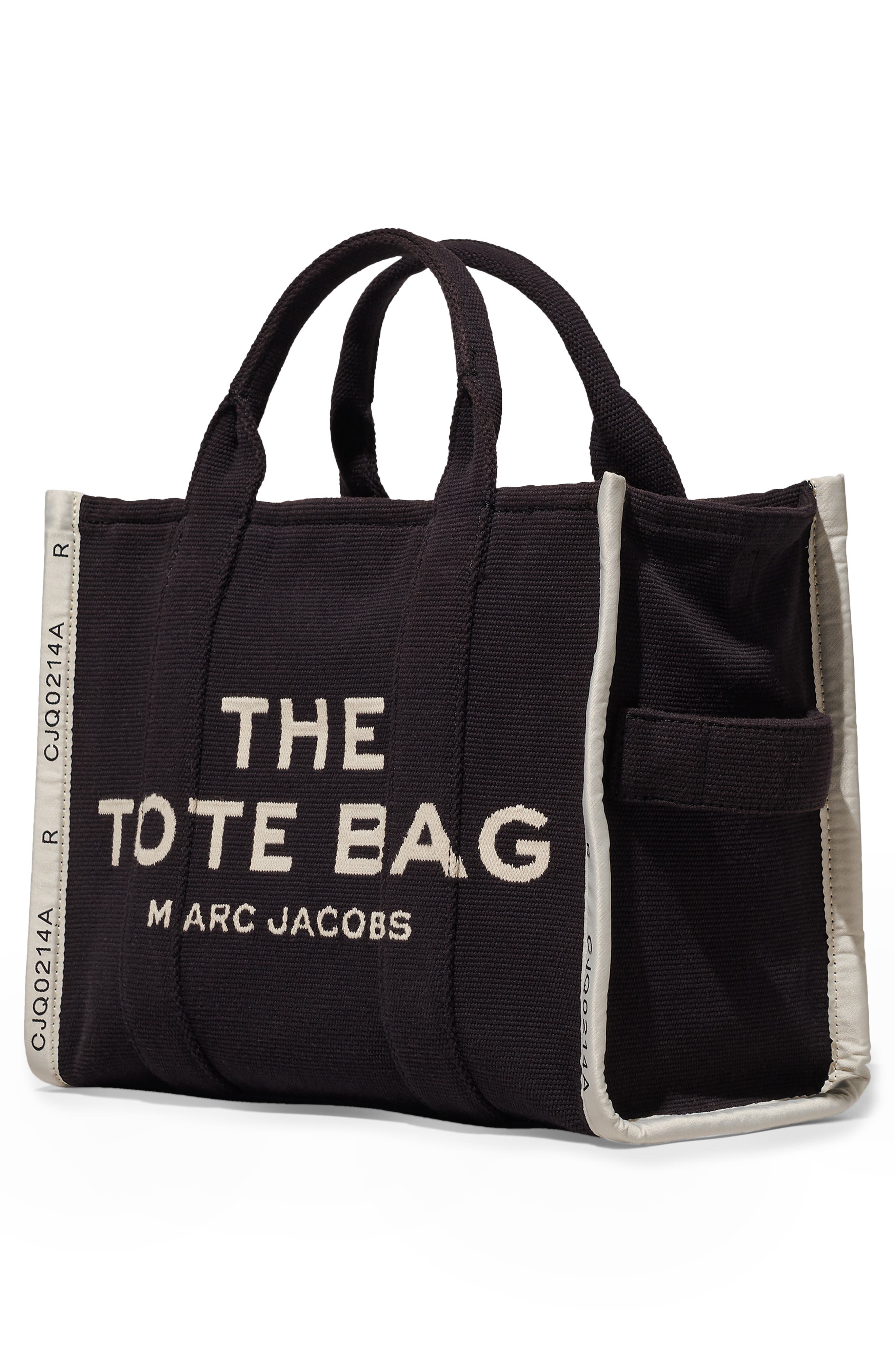 Marc Jacobs The Jacquard Medium Tote Bag, Alternate, color, Black